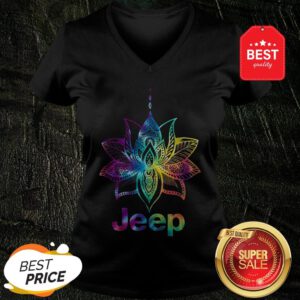 Official Jeep Mandala Lotus Tiedye V-Neck
