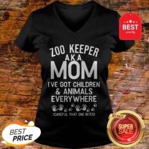 Badass Version Zoo Keeper Aka Mom I’ve Got Children And Animals Everywhere V-Neck