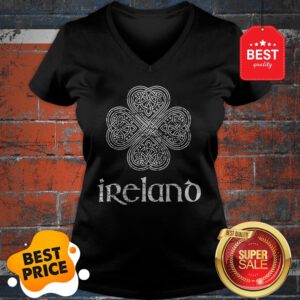 Beautiful Vintage Ireland Irish Celtic Knot St. Patrick’s Day V-Neck