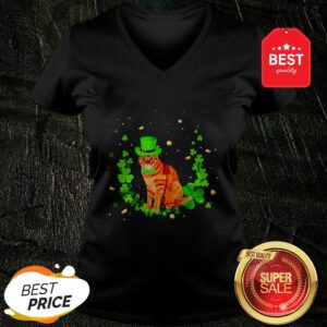 Good Cat Shamrock St. Patrick’s Day Gift V-Neck