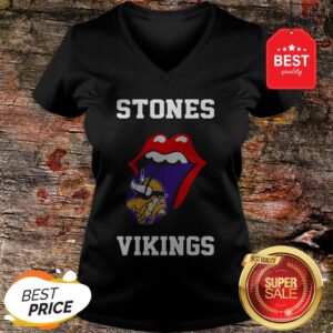 Good Rolling Stones Logo Minnesota Vikings V-Neck