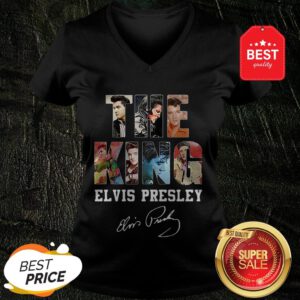 Good The King Elvis Presley Signature Legend Never Die V-Neck