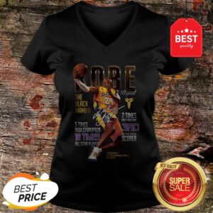 Kobe Bryants The Black Mamba 5 Times NBA Champions Signature V-neck