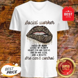 Leopard Lips Social Worker Hated By Many Loved By Plenty Heart V-Neck