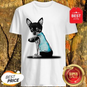 Nice Dog Black Chihuahua Tattoos I Love Mom Shirt