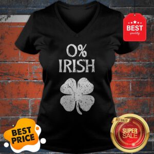 Official 0% Irish St. Patrick's Graphic T V-Neck
