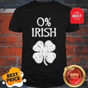 Official 0% Irish St. Patrick's Graphic T Shirt