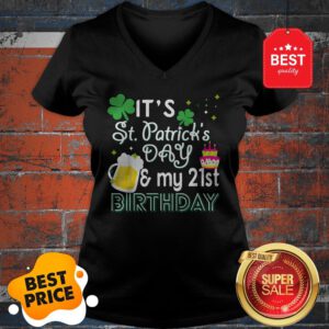 Official 21st Birthday St Patricks Day T-Shirt Party Gift Men Women V-Neck