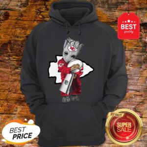 Official Baby Groot Hug Kansas City Chiefs Super Bowl Hoodie
