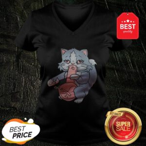 Official Cat Smoking Cannabis V-Neck