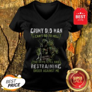Official Hulk Grumpy Old Man I Can’t Go To Hell The Devil Still Has Restraining Order Against Me V-Neck