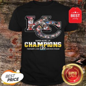 Official Kansas City Chiefs Super Bowl Liv Champions Hard Rock Stadium Shirt
