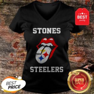 Official Rolling Stones Logo Pittsburgh Steelers V-Neck