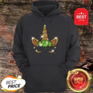 Official Unicorn Face St Patrick’s Day For Girls Women Hoodie