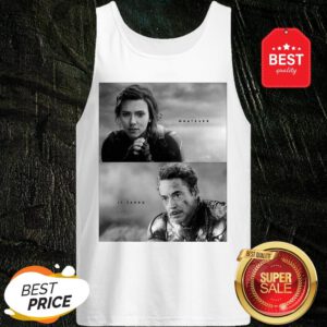 Official Whatever It Takes Black Widow And Iron Man Tank Top