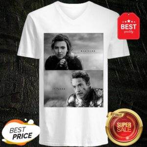Official Whatever It Takes Black Widow And Iron Man V-Neck