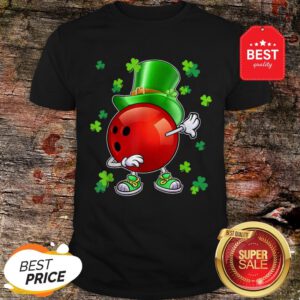 Official Womens Dabbing St Patricks Day Bowling Leprechaun Girls Shirt