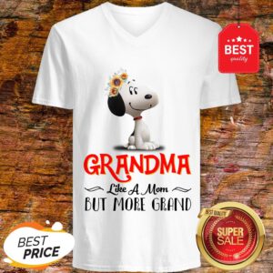 Snoopy Sunflower Grandma like A Mom But More Grand V-Neck