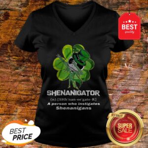 St Patrick’s Day Jack Skeleton Shenanigator A Person Who Instigates Shenanigans V-Neck