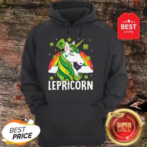 Unicorn St Patricks Day Lepricorn Girl Women Costume Hoodie
