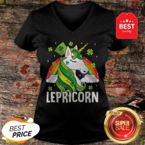Unicorn St Patricks Day Lepricorn Girl Women Costume V-Neck