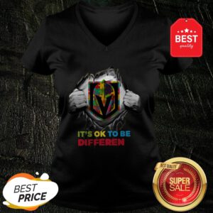 Vegas Golden Knights Mandalorian It’s Ok To Be Different Autism V-Neck