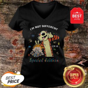 Autism Awareness I’m Not Different Special Edition Calvin Hobbes V-Neck