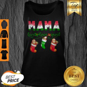 Beautiful Mama Love Love Spoil Tee Christmas Santa Socks Grandma Gift Tank Top