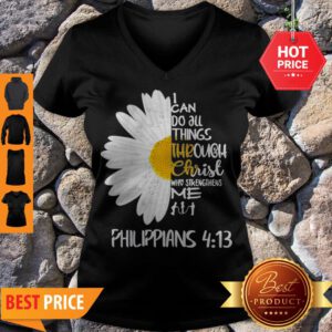 Daisy I Can Do All Things Through Christ Who Strengthens Me Philippians V-Neck