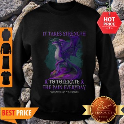Dragon It Takes Strength To Tolerate The Pain Everyday Fibromyalgia Awareness Sweatshirt
