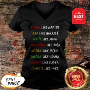 Dream Like Martin Lead Like Harriet Write Like Maya Challenge Like Rosa V-Neck