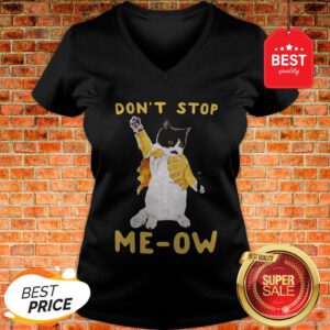 Freddie Meowrcury Don't Stop Meow V-Neck