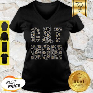 Good Cat Mom Chrysanthemum Wild V-Neck