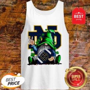 Good Gnomes Hug Notre Dame Fighting Irish Logo St. Patrick’s Day Tank Top
