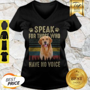 Good Golden Retriever Speak For Those Who Have No Voice Vintage V-Neck