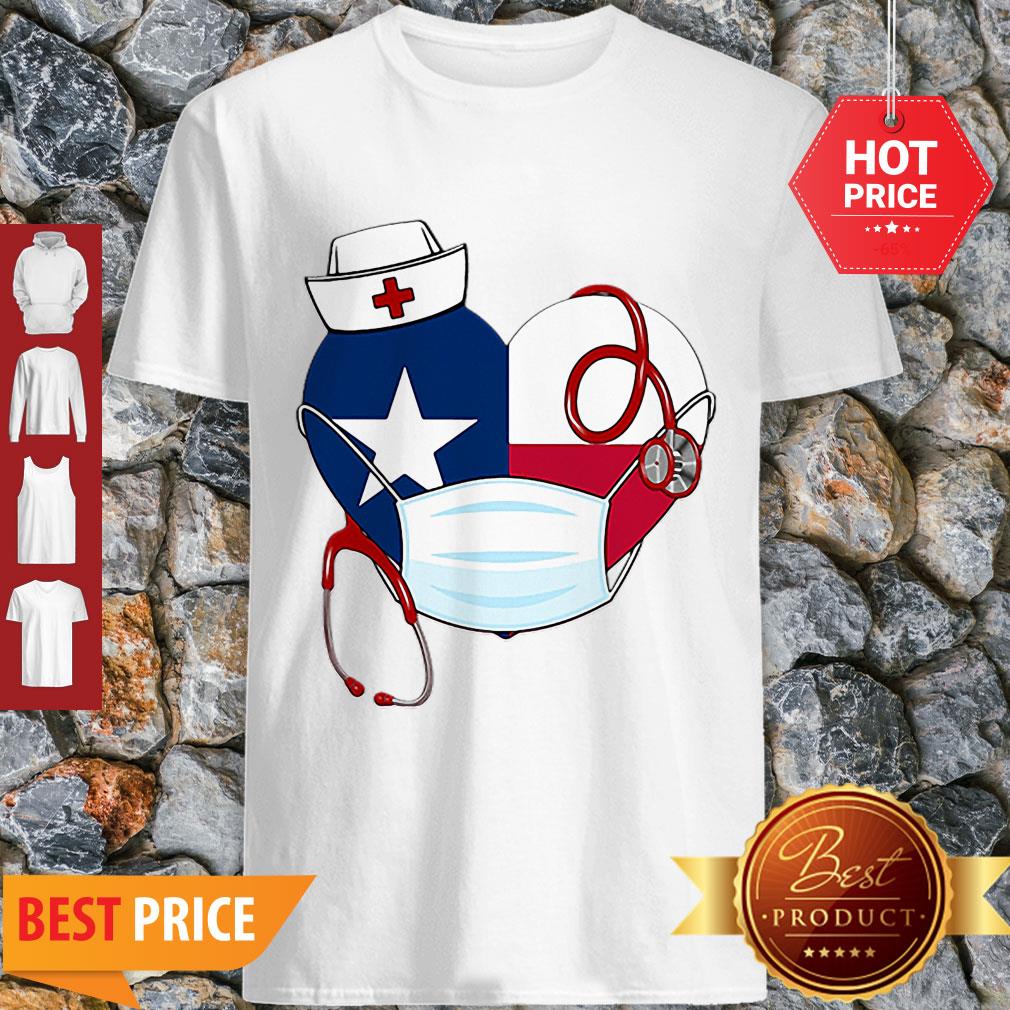 Good Heart Texas Stethoscope Nurse Face Mask Shirt