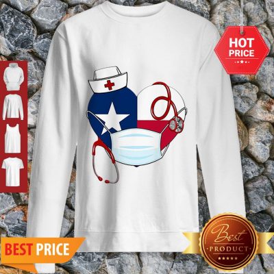 Good Heart Texas Stethoscope Nurse Face Mask Sweatshirt