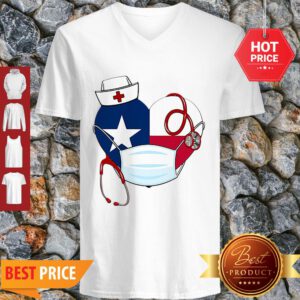 Good Heart Texas Stethoscope Nurse Face Mask V-Neck
