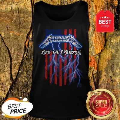 Good Metallica Merica Ride The Freedom American Flag Tank Top
