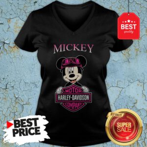Good Mickey Mouse Motor Harley Davidson Company V-Neck