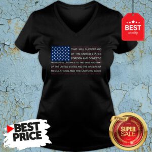 Good Oath Of Enlistment Flag American Flag Obey V-Neck