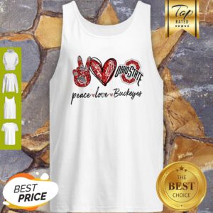 Good Peace Love Ohio State Buckeyes Tank Top