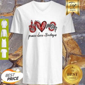 Good Peace Love Ohio State Buckeyes V-Neck