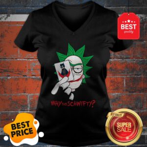 Good Rick Sanchez Joker Hold Batman Card Why So Schwifty V-Neck