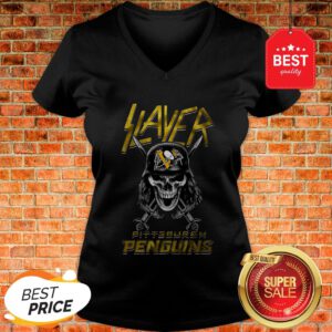 Good Skull Slayer Pittsburgh Penguins Logo V-Neck