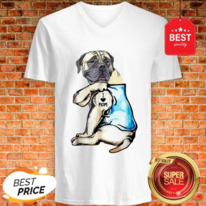 Good Top English Mastiff I Love Mom Funny English Mastiff Tattooed V-Neck