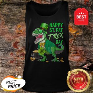 Happy St. Pat T-Rex Day Dinosaur St. Patricks Day Shamrock T-Tank Top