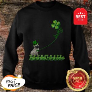 Lucky Saint Puggle Dog Shamrock St Patrick Day T-Sweatshirt