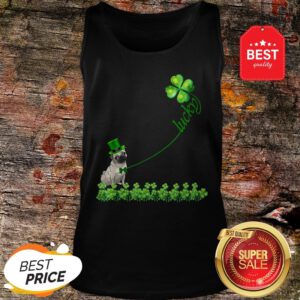 Lucky Saint Puggle Dog Shamrock St Patrick Day Tank Top
