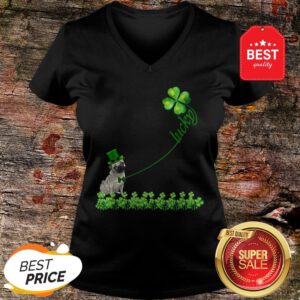 Lucky Saint Puggle Dog Shamrock St Patrick Day T-V-Neck